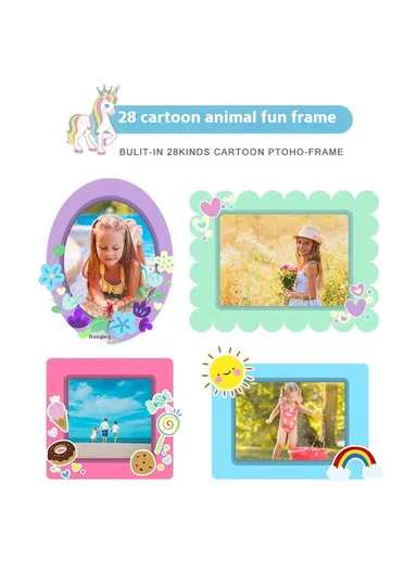 Crocodile Building Block Toy Flip Lens Camera 2.4-inch Screen Kids Camera with Tripod + 32 GB TF Card + Card Reader - Green M1 