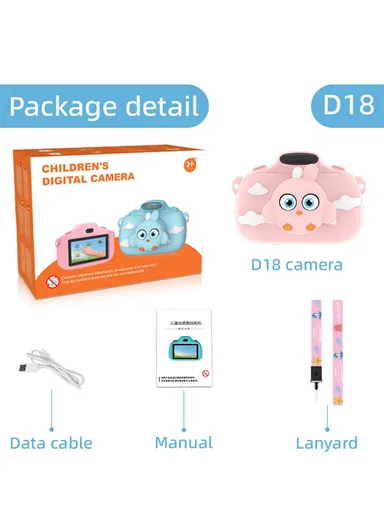 3 Inch HD Display Dual Camera with 32GB TF Card / Card Reader Kids Camera Touch Screen D18 