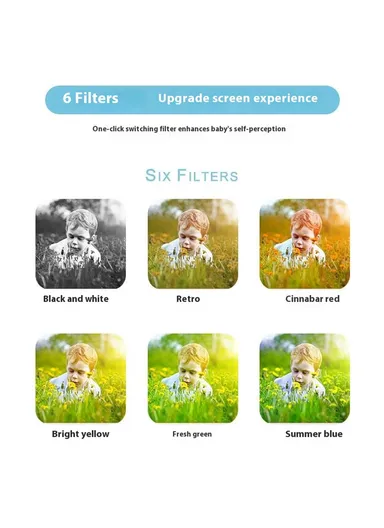 Rabbit Building Block Toy Flip Lens Digital Camera 2.4-inch Screen Kids Camera with Tripod - Pink M1