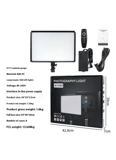 LED Photography Light Panel Fill Light Live Streaming Video Soft Light A111 - EU Plug