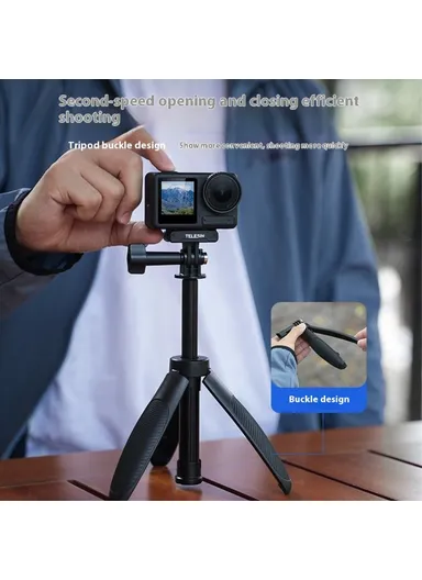 S1-MNP-01 Mini Selfie Stick 2 In 1 15-40cm Extendable Aluminum Alloy Tripod Stand