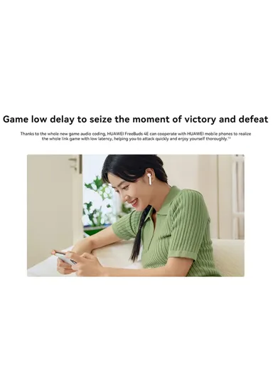 True Wireless Bluetooth-compatible Earphones Semi-open in-Ear Earbuds Active Noise Cancelling Headphones - Silver 4E 