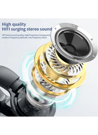 Clip-On Single Ear Bluetooth-compatible Headset Stereo Business Style Wireless Headphones - Nude YX09