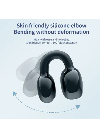 Clip-On Single Ear Bluetooth-compatible Headset Stereo Business Style Wireless Headphones - Nude YX09