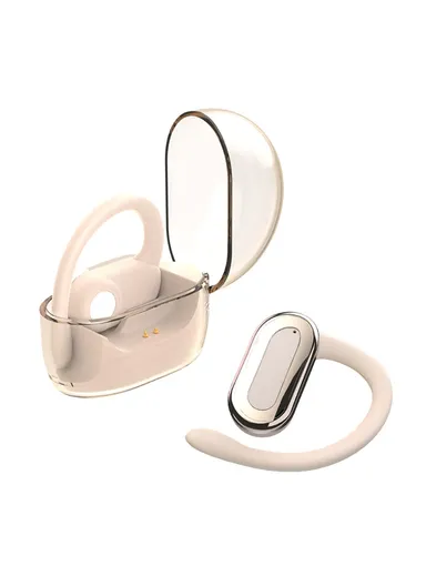 OWS Single Ear Bluetooth-compatible Earhook Headset Music Calling Earphone FN88 - Nude