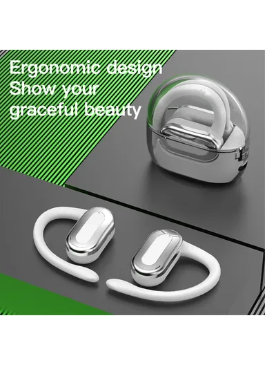 OWS Single Ear Bluetooth-compatible Earhook Headset Music Calling Earphone FN88 - Nude