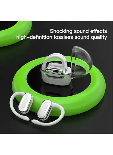 OWS Single Ear Bluetooth-compatible Earhook Headset Music Calling Earphone FN88 - Nude