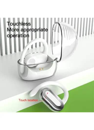 OWS Single Ear Bluetooth-compatible Earhook Headset Music Calling Earphone FN88 - Nude