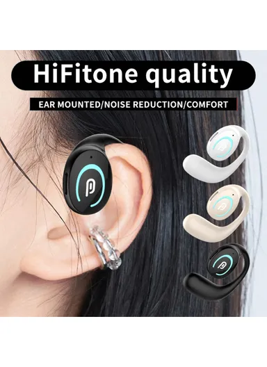 Single Ear Bluetooth-compatible 5.3 Earhook Headset Bone Conduction Music Earphone - Nude K9