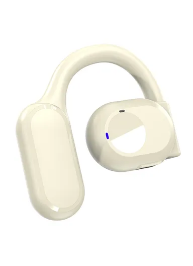 Single Ear Bluetooth-compatible 5.3 Earhook Headset Air Conduction Earphone - Nude BY99 