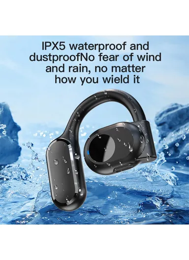 Single Ear Bluetooth-compatible 5.3 Earhook Headset Air Conduction Earphone - Nude BY99 