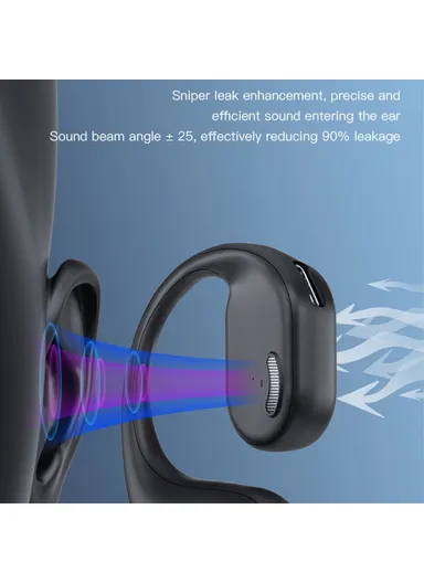 Single Ear Bluetooth-compatible Ear Hanging Headset Wireless Earphone FN-98 - Nude