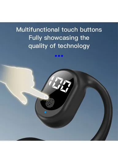 Single Ear Bluetooth-compatible Ear Hanging Headset Wireless Earphone FN-98 - Nude