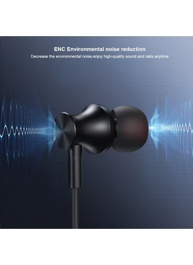 Neck Mount Headphones Bluetooth-compatible 5.3 Earphones with ENC Noise Reduction H003 