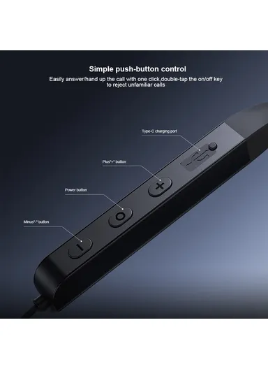 Neck Mount Headphones Bluetooth-compatible 5.3 Earphones with ENC Noise Reduction H003 