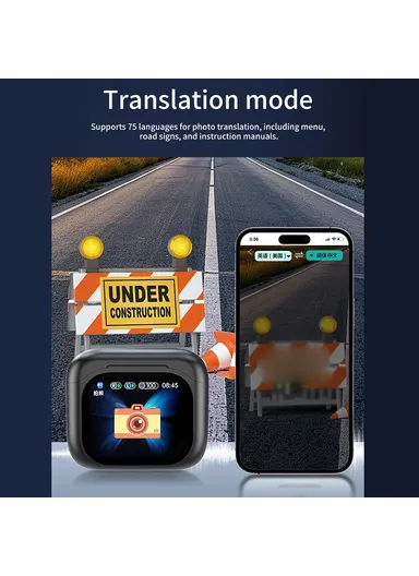 Smart Voice Translation Earbuds 150 Languages Translator Bluetooth-compatible Headphones BY16 - White