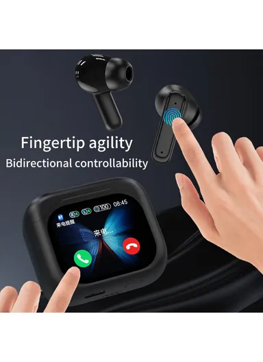 Smart Voice Translation Earbuds 150 Languages Translator Bluetooth-compatible Headphones BY16 - White