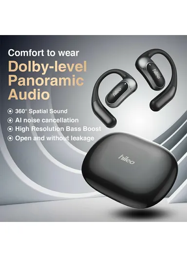 Open-Ear Bluetooth-compatible Headphones Stereo Music Wireless Headset Hi95 - Beige