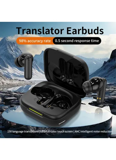 150 Languages Smart Voice Translation Earbuds HD Calls Wireless Bluetooth-compatible In Ear Headphones B19 - White