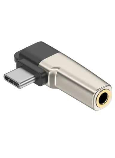 Type-C to 3.5mm Headphone Adapter Digital Audio Converter DAC Chip for Smartphones &amp; Tablets - Light Gold