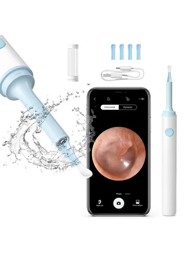 FIND B Visual Ear Wax Removal Tool Visual Ear Cleaner Digital Otoscope with Ear Cleaning Tool - White