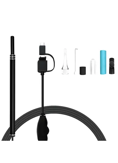 Type-C+USB+Micro USB Otoscope Ear Camera Ear Wax Removal Tool Earwax Visual Ear Scope