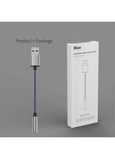 USB to 3.5mm Jack Audio Adapter USB to Headphone and Microphone Jack Aux Adapter Stereo Sound Card Adapter