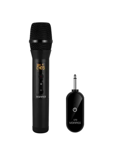 Auto Wireless Dynamic Microphone System with Receiver for Amplifier Mixer Speaker UF8 