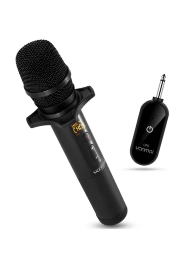 Auto Wireless Dynamic Microphone System with Receiver for Amplifier Mixer Speaker UF8 