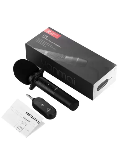 Auto Wireless Dynamic Microphone System with Receiver for Amplifier Mixer Speaker UF8 