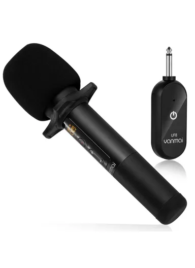 Auto Wireless Dynamic Microphone System with Receiver for Amplifier Mixer Speaker UF8 