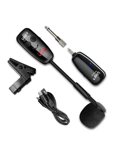 UHF Wireless Microphone System Clip-on Musical Instruments Receiver Transmitter for Saxophone Trumpet U12SKS-T