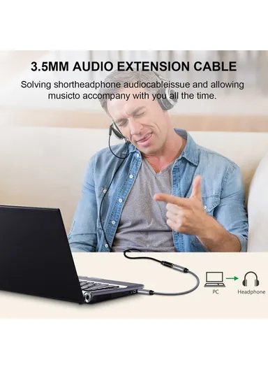 5m 3.5mm Aux Male to Female Audio Cable HiFi Stereo Braided Cord TRRS Audio Extension Cable for Microphone Speaker Headphone