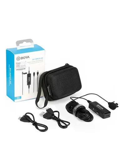 UC Omni-Directional Lavalier Microphone for Type-C Smartphone Tablet USB Laptop Clip-On Portable Mic BY-DM10