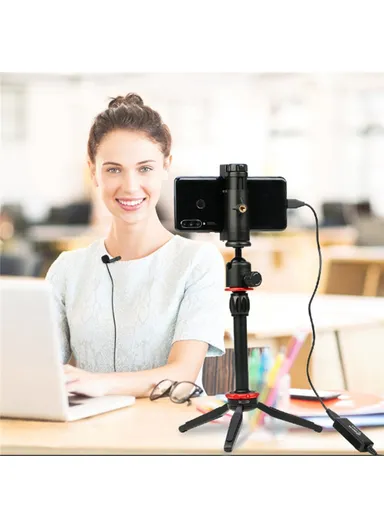 UC Omni-Directional Lavalier Microphone for Type-C Smartphone Tablet USB Laptop Clip-On Portable Mic BY-DM10