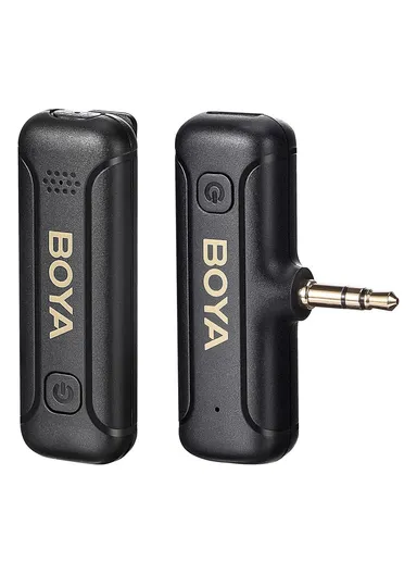 Mini Clip-On Microphone for Camera Noise Reduction Plug-and-Play Wireless Lavalier Mic with 3.5mm TRS Connector BY-WM3T2-M1