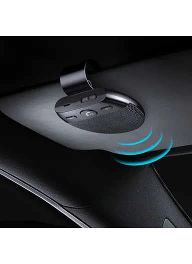 Bluetooth-compatible Car Speaker Hands Free Speakerphone USB Charging Speakerphone with Clip for Hands-Free Call Music Wireless Car Speaker Supports Answering Rejecting Calls Voice Dialing Playing Music