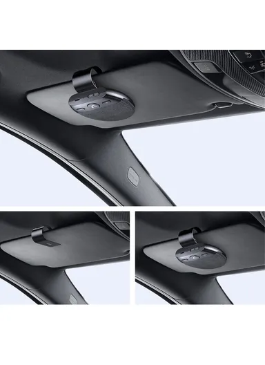 Bluetooth-compatible Car Speaker Hands Free Speakerphone USB Charging Speakerphone with Clip for Hands-Free Call Music Wireless Car Speaker Supports Answering Rejecting Calls Voice Dialing Playing Music