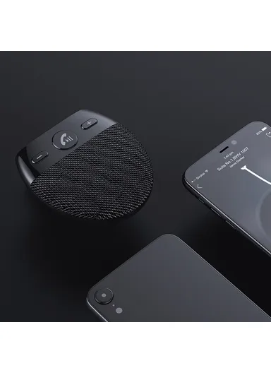 Bluetooth-compatible Car Speaker Hands Free Speakerphone USB Charging Speakerphone with Clip for Hands-Free Call Music Wireless Car Speaker Supports Answering Rejecting Calls Voice Dialing Playing Music