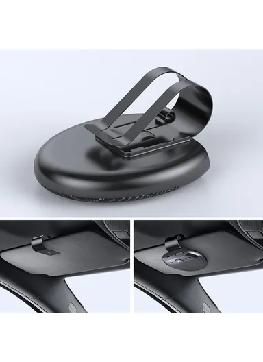 Bluetooth-compatible Car Speaker Hands Free Speakerphone USB Charging Speakerphone with Clip for Hands-Free Call Music Wireless Car Speaker Supports Answering Rejecting Calls Voice Dialing Playing Music