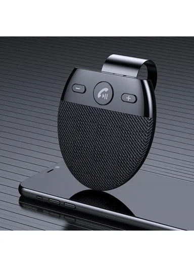 Bluetooth-compatible Car Speaker Hands Free Speakerphone USB Charging Speakerphone with Clip for Hands-Free Call Music Wireless Car Speaker Supports Answering Rejecting Calls Voice Dialing Playing Music