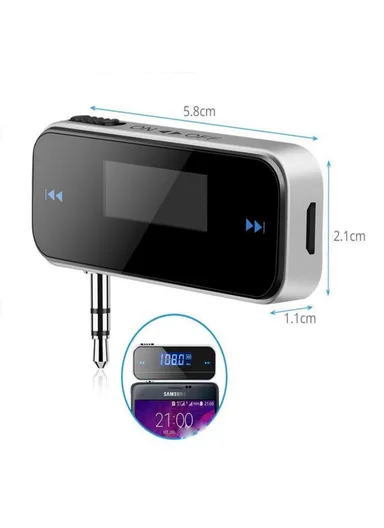 Universal Car FM Transmitter Mobile Phone Audio Transmitter 3.5mm Wireless FM Transmitter with LCD Display T01 