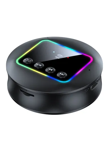 Wireless Audio Adapter 2 in 1 Receiver / Transmitter with RGB Ambient Light Support, AUX / RCA / TF Card NFC BT 5.4
