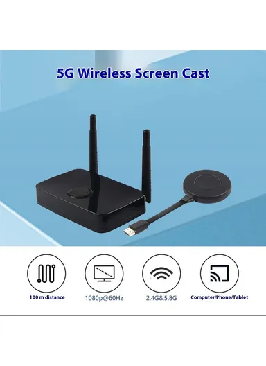 Wireless Display Adapter 1080P 60Hz HD / VGA Dual Output for Computer / TV / Projector AM1810HDMI