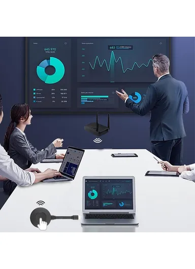 Wireless Display Adapter 1080P 60Hz HD / VGA Dual Output for Computer / TV / Projector AM1810HDMI