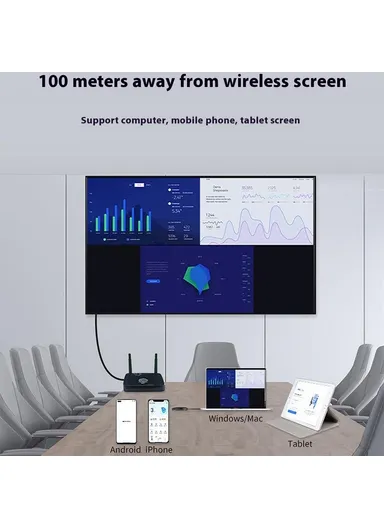 Wireless Display Adapter 1080P 60Hz HD / VGA Dual Output for Computer / TV / Projector AM1810HDMI