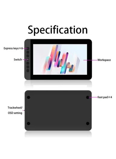 11.6-Inch Screen Graphics Drawing Board 8192 Pressure Sensitive Writing Pad