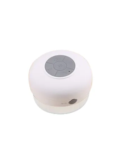 Suction Cup Mini Wireless Bluetooth-compatible Speaker Hands-free Call IPX4 Waterproof Shower Loudspeaker - White
