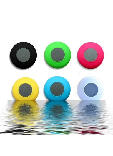 Suction Cup Mini Wireless Bluetooth-compatible Speaker Hands-free Call IPX4 Waterproof Shower Loudspeaker - Blue