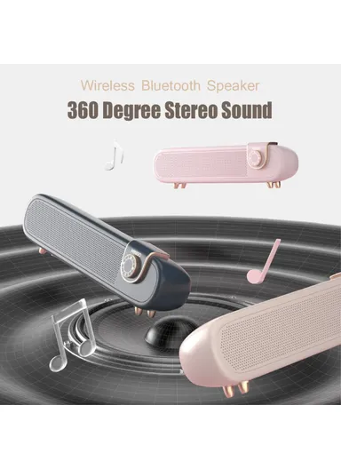 Retro Bluetooth-compatible Wireless Speaker Vintage Portable Outdoor Speaker Support TF / AUX  L102 - Pink